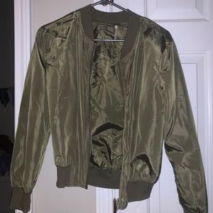Olive bomber jacket size small
